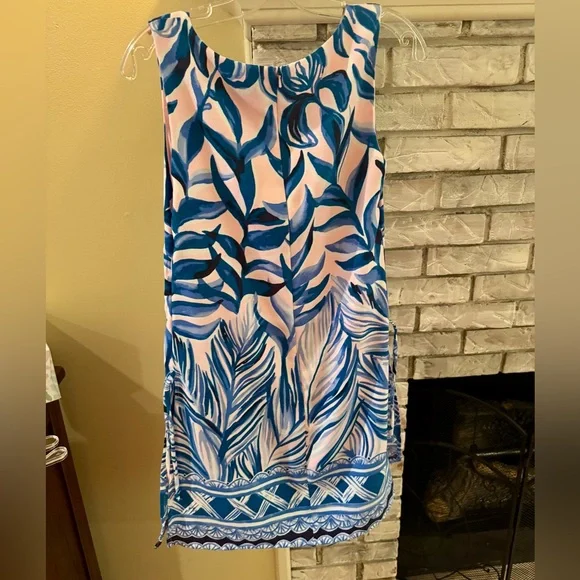 Lilly Pulitzer Pink and Blue Romper Dress - Picture 2 of 4